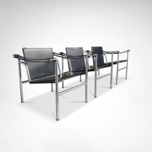 LC1 vintage armchair by Le Corbusier et al for Cassina, set of 3