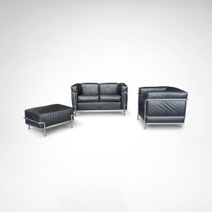 LC2 living room set by Le Corbusier et al. for Cassina 1990s