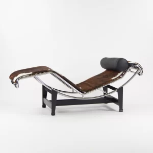 LC4 ponyskin chaise longue by Le Corbusier for Cassina 1990s
