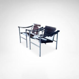 LC1 ponyskin armchair by Le Corbusier et al for Cassina 1980s, set of 2