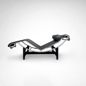 LC4 brown leather chaise longue by Le Corbusier for Cassina 1990s