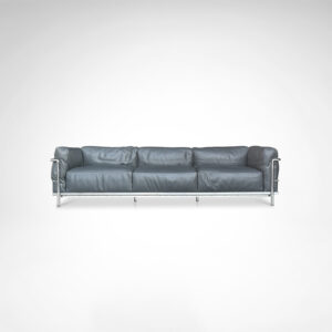 LC3 down cushions Y extra leather 3-seater sofa by Le Corbusier et al for Cassina 1990s