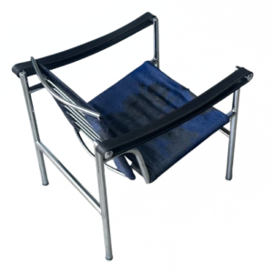 LC1 blue and black ponyskin armchair by Le Corbusier et al for Cassina 1990s