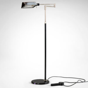 Adjustable floor lamp metal and brass by Gianfranco Frattini for Relco Italy 1980s