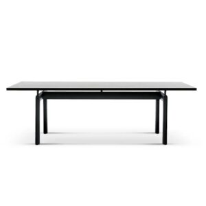 Early LC6 steel and wood dining table by Le Corbusier et al. for Cassina 1980s