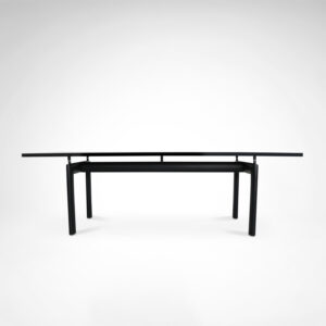 Early LC6 steel and wood dining table by Le Corbusier et al. for Cassina 1980s