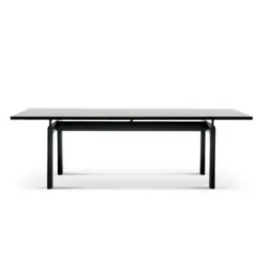 Early LC6 steel and wood dining table by Le Corbusier et al. for Cassina 1970s